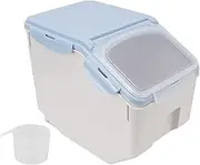 Food Storage Container, Plastic Grain Storage Bucket, 33lb Food Airtight Container, Rice Storage Container with Cup, Rice Cereal Organizer Box for Oatmeal Grain Pasta Flour (ZoeyilankCSAtu-12)