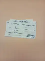 Library of Congress Paper Call Slips Set of 10 - 50s/60s Thomas Jefferson Room