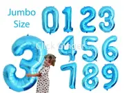 Jumbo Blue Foil Number Balloons Numbered Balloon Age 21st, 1st Brithday 40"