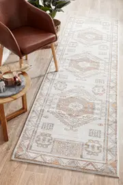 Abode Rug Culture Natural & Peach Aztec Durable Rug