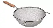 Double Mesh Fine Strainer Colander Sieve Sifter Stainless Steel Kitchen Food 8"