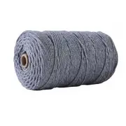 Grey Natural Cotton Twisted Cord Macrame Rope