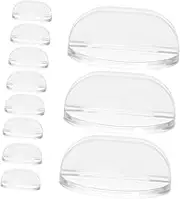 50pcs Transparent Game Card Stands Round Place Card Holders for Weddings Menus Photos Memo Clips Clips Elegant Design for Various Occasions
