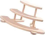 STARTIST Wooden Display Rack Cosmetic Storage Holder Multifunction Sturdy Perfume Stand Organizer for Office Home Dorm Room Countertop, 3 Layers