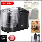 One-Touch 1.5-Cup Electric Chopper - Dishwasher Safe with Stainless Steel Blade