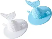 2 Pack Fishtail Sink Plugs Odor-Proof Drain Stopper for Kitchen Bathroom Practical Sink Cover