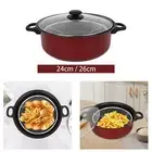 Deep Fryer Pot with Lid Butter Warmer Pot Practical Nonstick Deep Frying Pan