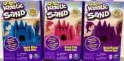 Spin Master’s 3 Color Boxes -Neon Blue, Neon Pink & Neon Purple Kinetic Sand NEW