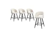Set of 4 Oikiture Bar Stools Boucle SURA