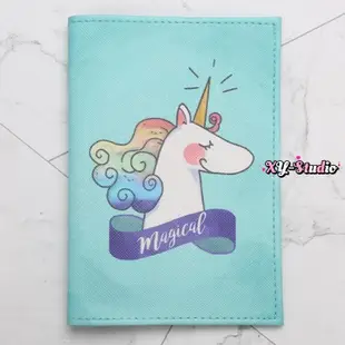 【台灣出貨 可開票】Unicorn獨角獸PU仿皮護照套 旅遊護照保護包證件護照夾