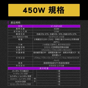 振華 冰山金蝶 電源供應器 450W 500W 金牌 SuperFlower SF-450P14XE SF-500P14