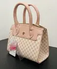 PETA Vegan Bag Baby Pink Top Handle Crossbody Shoulder Chain Checkerbrd NWT