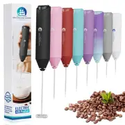 Powerful Milk Frother Wand - Mini Handheld Milk Frother with Stainless Steel ...