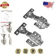 26mm Mini Soft Close Concealed Hinge Set of 10 - Nickel Finish for Thin Doors