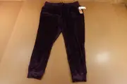 32 Degrees Heat Womens Large Irises Purple Soft Velour High Rise Leggings NWT