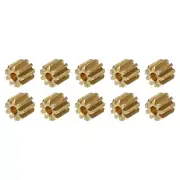 10Pcs Copper Gears 8 Teeth Copper Gears 92AA for RC DIY Robot Gold