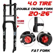 Double Shoulder Snow Bike Supension Fork 20/26in MTB Ebike Air Fork 160mm Travel