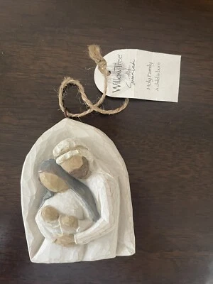 2003 Demdaco Willow Tree Artist Susan Lordi Holy Family A child is born Ornament