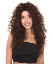 Adult Women's 26" Long Length Halloween Cosplay Brown Evil Wizard Lestrange Wig