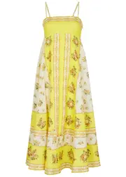 Alemais Cataline Printed Cotton-blend Dress - Yellow - 12 12