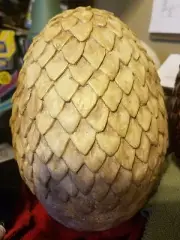Fan-art inspired games of thrones dragon eggs Viserion -Cream (Handmade)