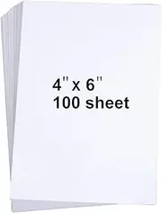 SUMERX 100 Pieces 4'' X 6'' White Cardstock, Heavyweight Cardstock Sheets Blank Invitation Paper Greeting Cards Printable, 74lb Cover 200 GSM/White