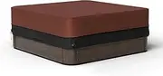 Swimming Pools Square Hot Tub Dust Cover Cap Swimming Pool Outdoor Warm Spa Hotspring Anti-Fall Leaves Snow Rain Dust Cover Pool Accessories(Black and Brown,203x203x51cm)