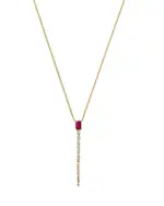 Bloomingdale's Fine Collection Ruby & Diamond Lariat Necklace in 14K Yellow Gold, 18