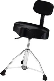 Frediuo Drum Throne with Backrest Drum Seat Comfortable Adjustable Height Drum Chair Stool Hydraulic Drum Stool for Drummers Adults