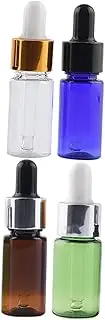 DECORNIJIA 4Pcs Essential Oil Dropper Bottles Empty Plastic Containers with Droppers for Aromatherapy Travel Friendly and Lightweight for Storing Liquids and