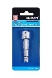 Blue Spot Tools - 1/4" Hex to 3/8" Socket Adaptor