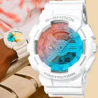 在飛比找momo購物網優惠-【CASIO 卡西歐】G-SHOCK 彩色鏡面雙顯手錶(GA