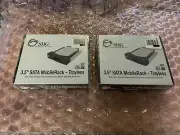 2 x SIIG Dual 3.5" SATA MobileRack TRAYLESS SC-SA0712-S1 NEW BOX