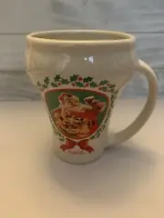 Vintage 1989 Coca Cola Coke Santa Claus Christmas Mug