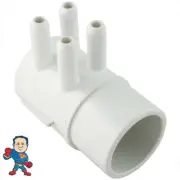 Hot Tub, Spa, Air Manifold, 3/8" Barb, 4 Port, 1 1/2'" Street x Dead End