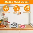 Stainless Steel Frozen Meat Slicer Adjustable Thickness Meat Cutter faswA