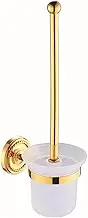 All Copper Gold Towel Rack Set European Bathroom Holder Hardware Pendant Accessories Organazer bar and Towel Rack(Toilet Brush) LWX