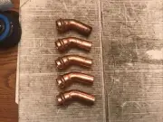 Lot Of 5 3/4" Streamline ProPress Copper 45-Long Street Elbow Press Fitting