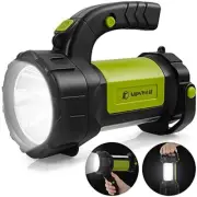 Camping Lantern Rechargeable, LED Flashlight Spotlight Lantern with Green
