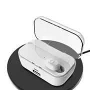 TWS Wireless bluetooth 5.0 Earphone 8D Stereo 3500mAh Power Bank Portable Headphone with Mic WHITE COLOR