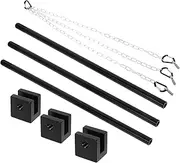 HIAKDOFT 1 Set Adjustable Grill Pan Bracket for Outdoor Camping Durable Holder for Bbq Easy to Assemble and Detach Practical Support for Grilled Pan