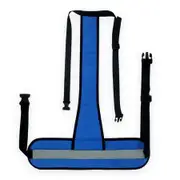 Blue Wheelchair Seat Belt Restraints Harness for Dementia Patients Fall Prevention Safety Straps