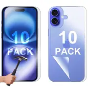 10 Set Tempered Glass Screen Protector for Apple iPhone 16 PLUS Front and Back Film Guard Bulk