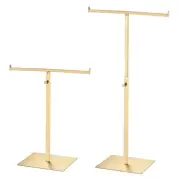 2Pcs T Shaped Purse Display Stand Handbag Rack Single Hook Holder, Silver
