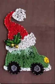 String art kit Christmas car DIY craft kits wooden board String art pattern