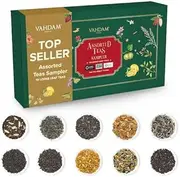 [VAHDAM] Assorted Loose Leaf Tea Sampler (10 Teas) Non-GMO, Gluten Free | Whole Loose Leaf Tea Sampler | Tea Variety Pack | Tea Gift Set | Gifts for Women & Men