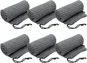 3pcs 6pcs Gun Socks Case Sleeve,132x15cm Gun Socks Pistol Airsoft Handgun Storage Protector Silicone Treated Knit Fabric with Drawing Closure Grey