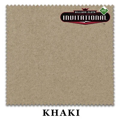 9' Championship Invitational Teflon Billiard Pool Table Felt Cloth - Khaki