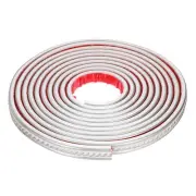 PVC Baseboard Molding Trim, 0.79 Inch x 16.4 Feet, White with Silver