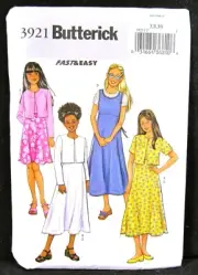 Jumper Dress Jacket Girls Size 7 8 10 Uncut Pattern Butterick 3921
